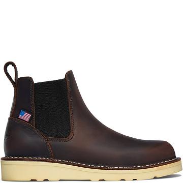 Women's Danner Bull Run Chelsea Boots Coffee | AU4594XF