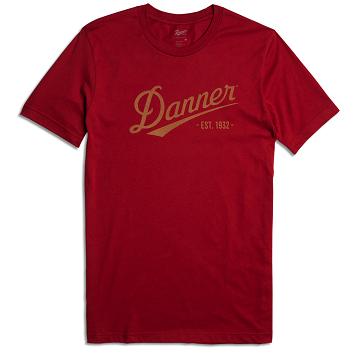 Women's Danner Distressed Logo SS Tee Clothing Red | AU4452IS