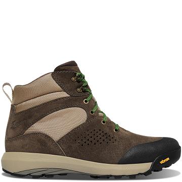 Women's Danner Inquire Mid Hiking Boots Brown / Green | AU4635YU