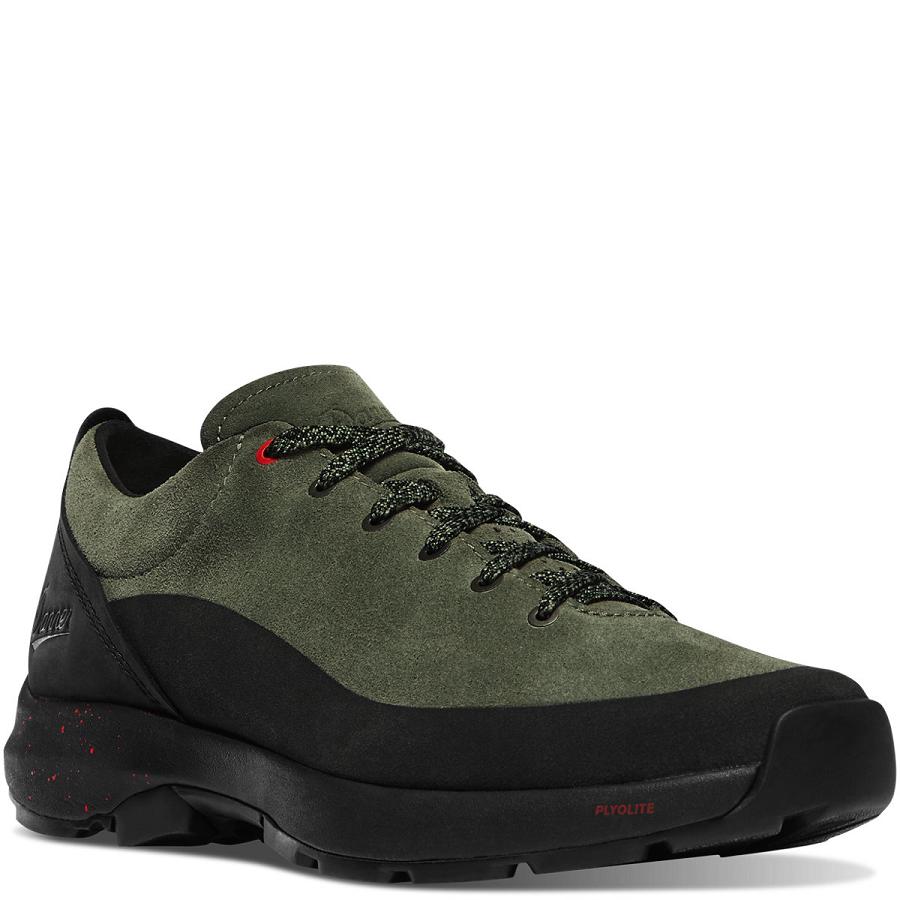 Men's Danner Caprine Low Suede Shoes Black / Olive | AU4363AP