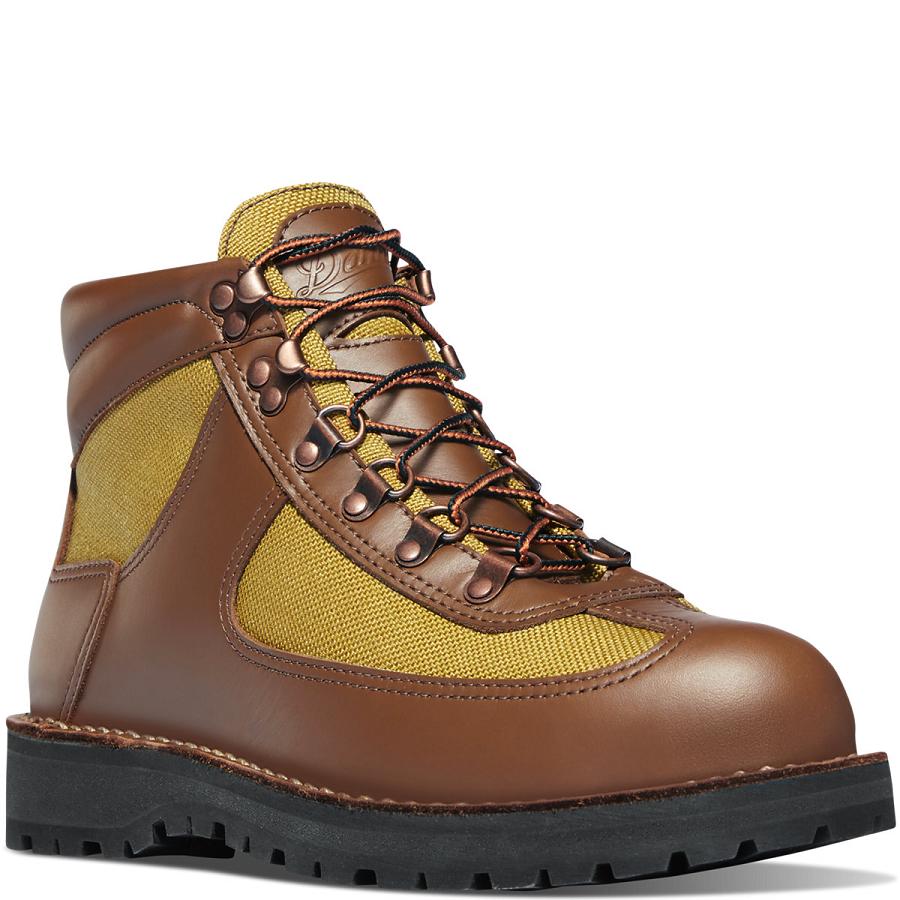 Men's Danner Feather Light Hiking Boots Brown | AU4200MA