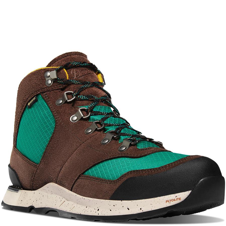 Men's Danner Free Spirit Work Boots Coffee / Green | AU4130JJ