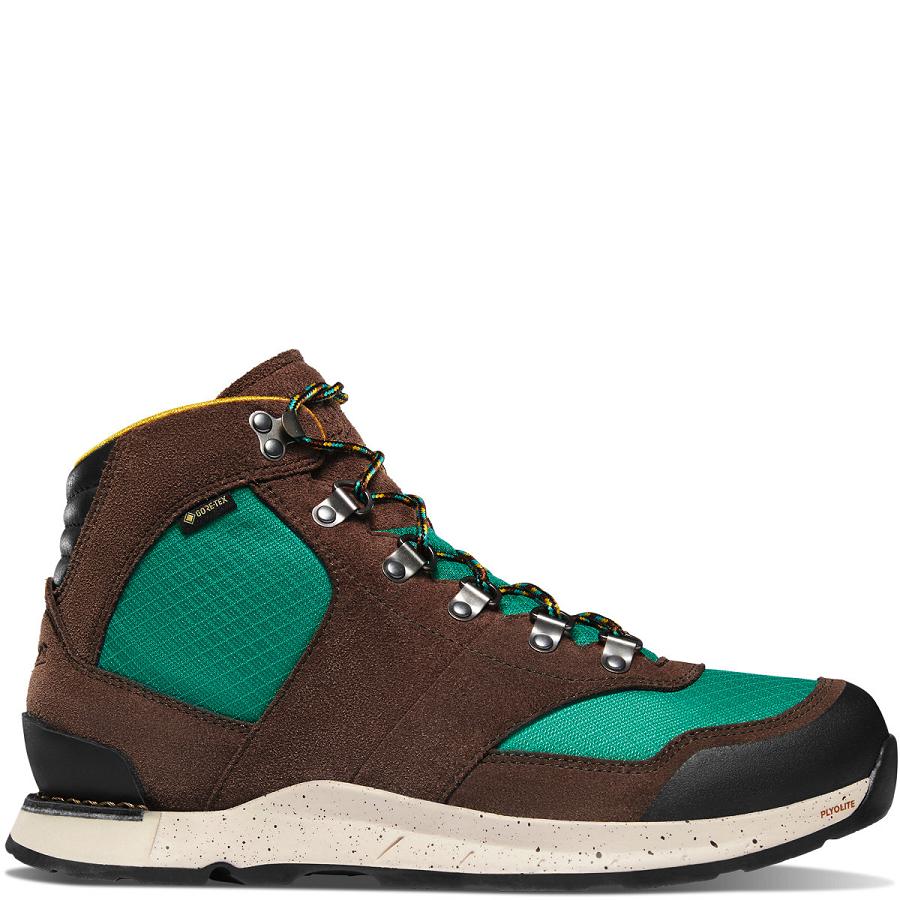 Men\'s Danner Free Spirit Work Boots Coffee / Green | AU4130JJ