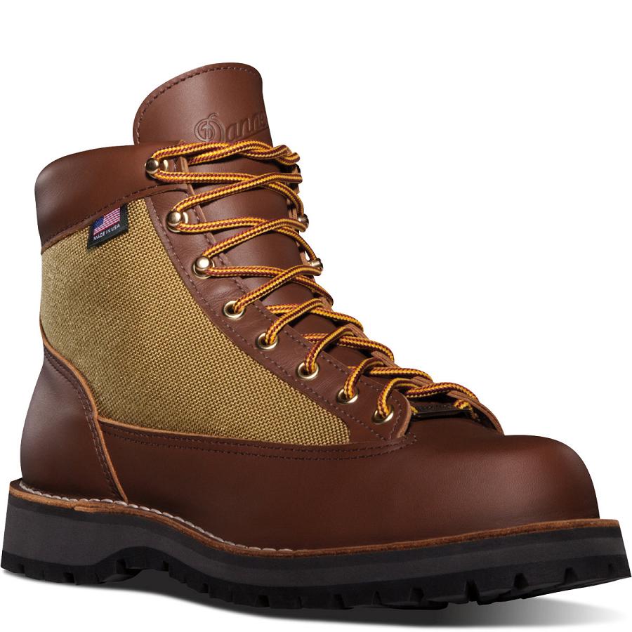 Men's Danner Light Work Boots Khaki | AU4140IS