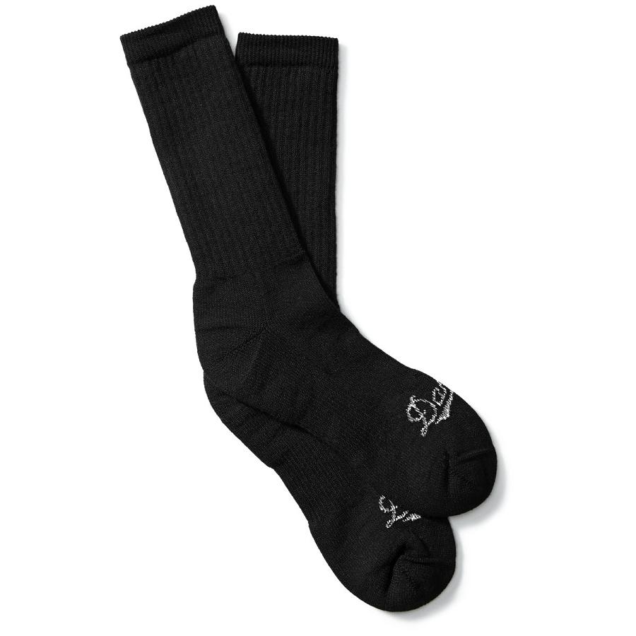 Men\'s Danner Merino Midweight Uniform Socks Crew Socks Black | AU4105HK