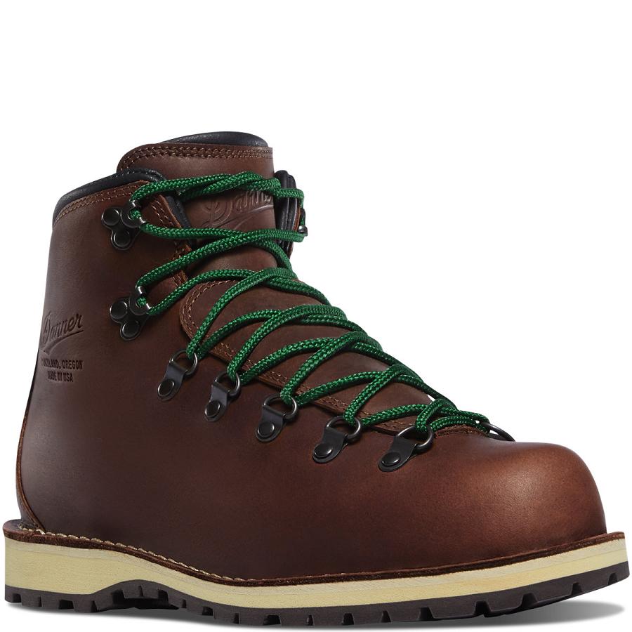 Men's Danner Mountain Pass Hiking Boots Coffee | AU4215PQ