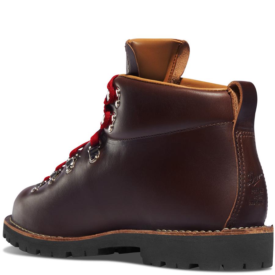 Men's Danner Mountain Trail Hiking Boots Burgundy | AU4253NB