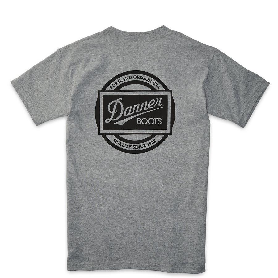 Men\'s Danner Pocket T-Shirt 1970\'s Logo Clothing Silver | AU4038YU