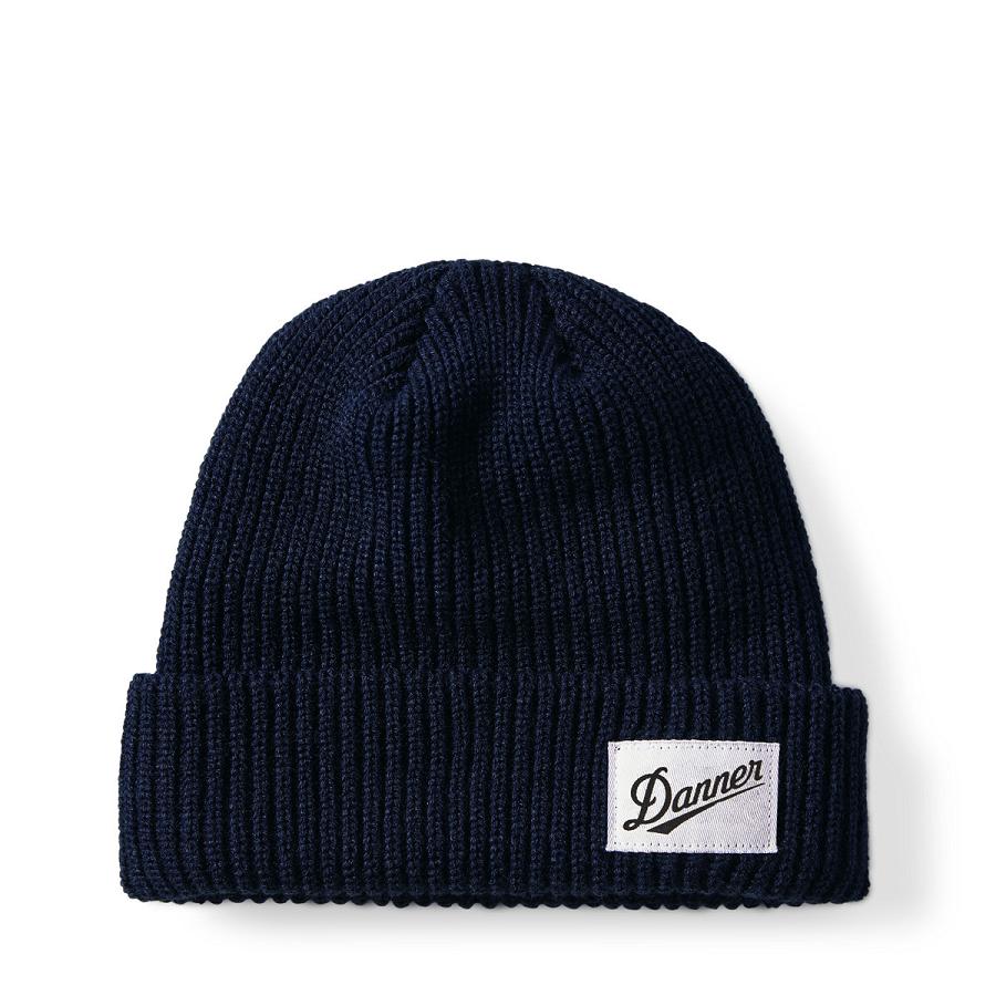 Men\'s Danner Ribbed Beanie Hats Navy | AU4052PQ