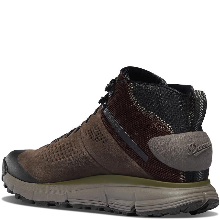 Men's Danner Trail 2650 GTX Mid Shoes Brown / Green | AU4382NB