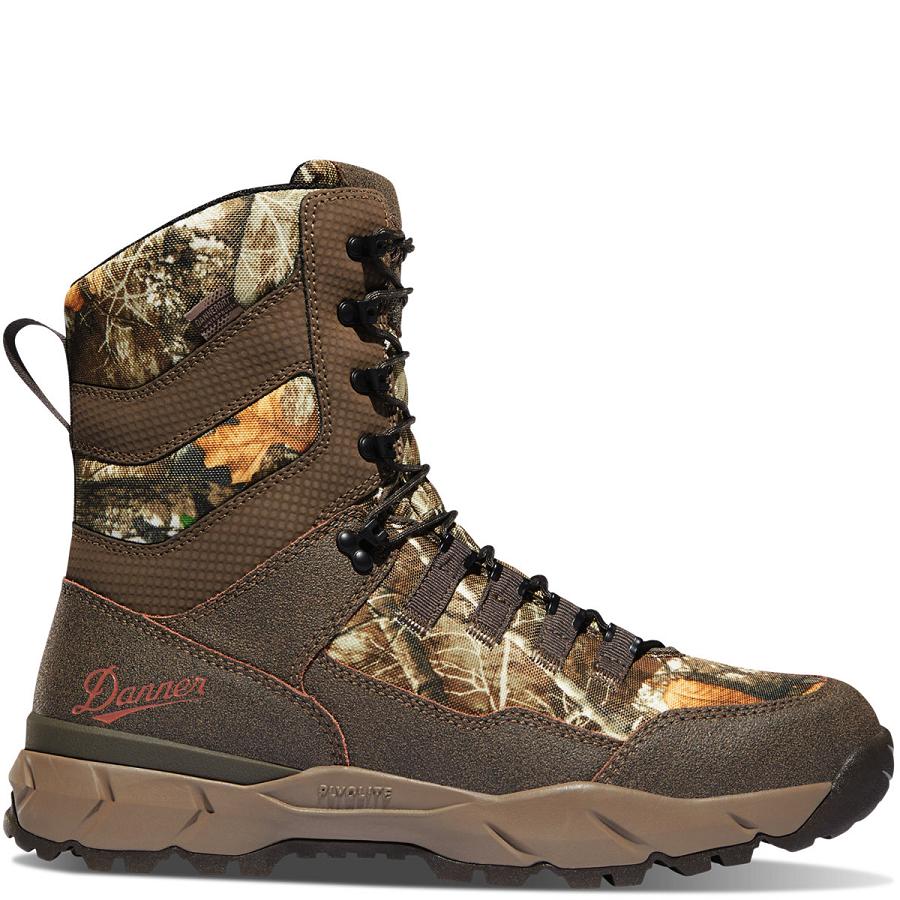 Men\'s Danner Vital Edge Insulated 800G Hunting Boots Brown | AU4328QZ