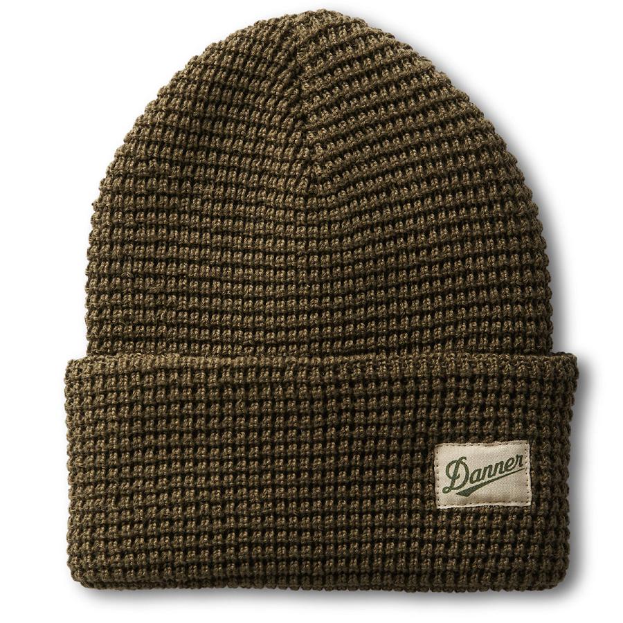 Men\'s Danner Waffle Beanie Hats Olive | AU4049DN