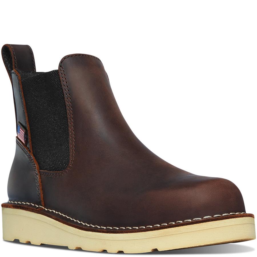 Women's Danner Bull Run Chelsea Boots Coffee | AU4594XF