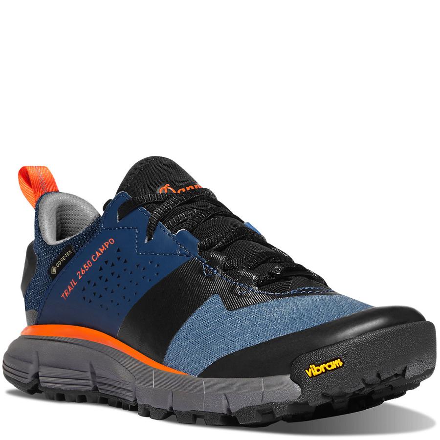 Women's Danner Trail 2650 Campo GTX Hiking Shoes Blue / Orange | AU4660IS