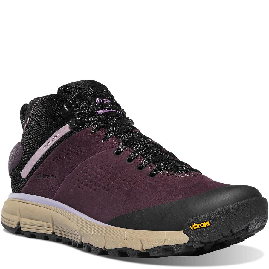 Women's Danner Trail 2650 GTX Mid Boots Black / Purple | AU4571AP