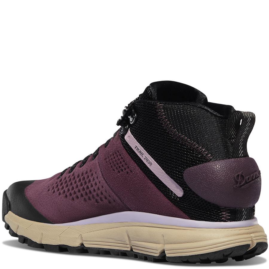 Women's Danner Trail 2650 GTX Mid Boots Black / Purple | AU4571AP